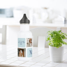 Garrafa Fotos de Colagem Moderna - Presente Azul dos Melho