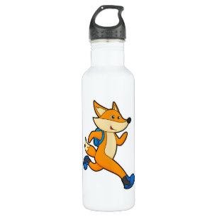 Garrafa Fox em execução com mochila