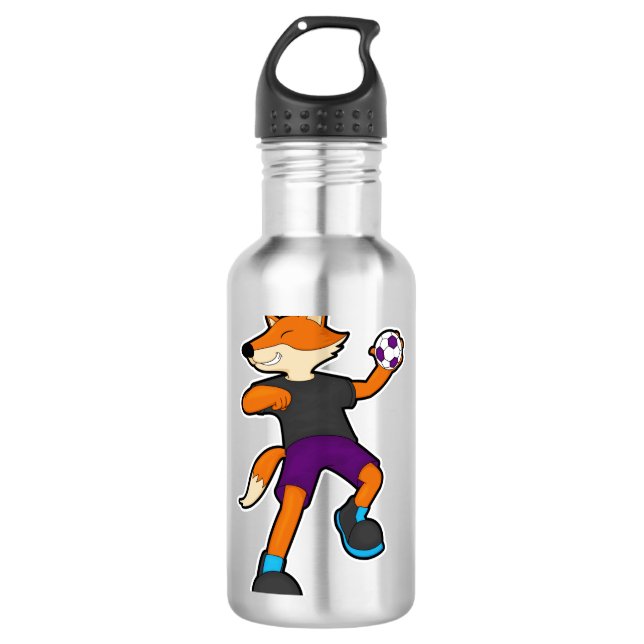 Garrafa Fox no jogador de Handball com Handball (Frente)