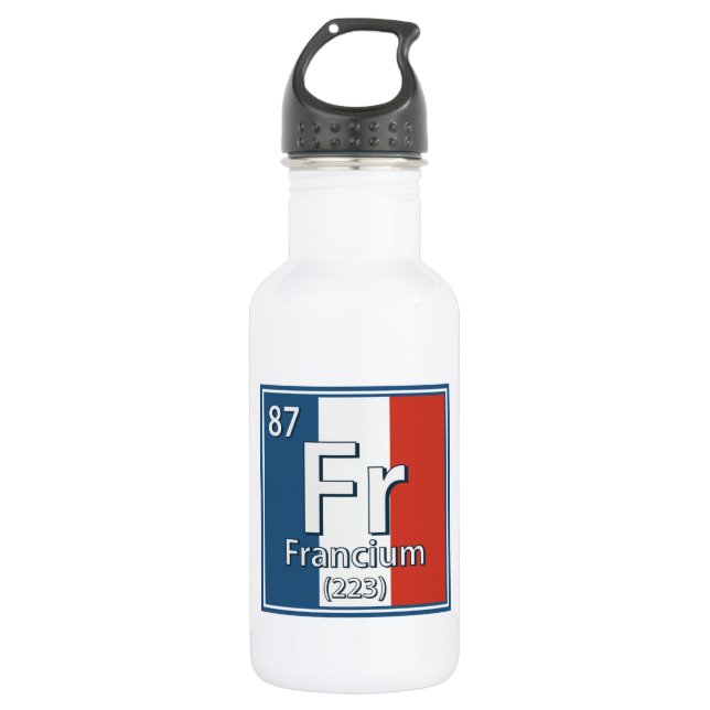 Garrafa Francium - França Bandeira da Ciência Francesa (Frente)