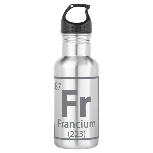 Garrafa Francium - Mesa periódica francesa da ciência (Frente)