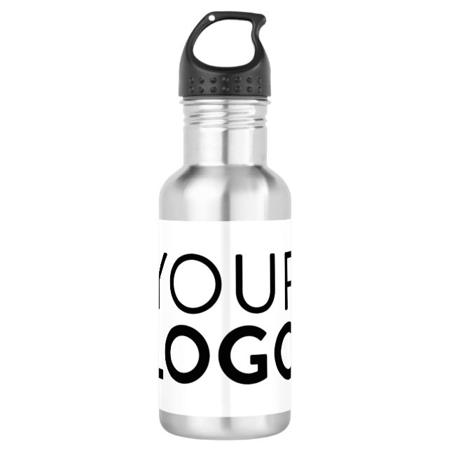 Garrafa Frasco de Água (24 oz) - Preto Matte (Frente)