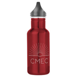 Garrafa Frasco de água CMEC - 18 oz, vermelho com logotipo