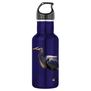 Garrafa Frasco de água com Herão Azul excelente 18oz