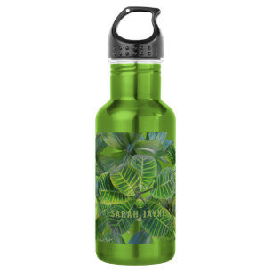 Garrafa Frasco de Água Personalizada com Padrão de Plant