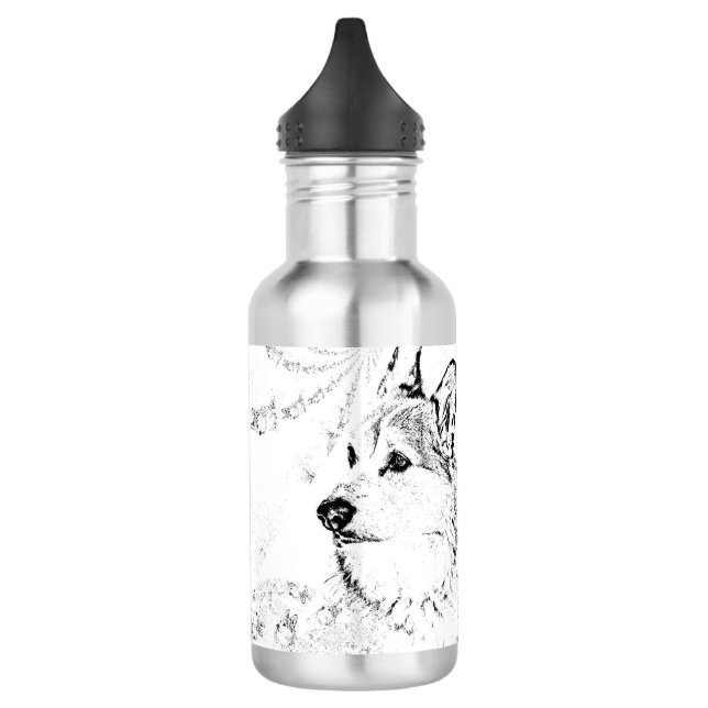 Garrafa Frasco de bebidas térmicas com padrão Corgi (Esquerda)