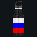 Garrafa Frasco de Libertação da Bandeira Russa<br><div class="desc">Garrafa Elegante de Liberdade com Bandeira da Rússia. Isso é personalizável.</div>