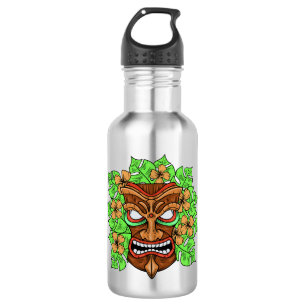 Garrafa Frascos de água com nome personalizado Funny Tiki