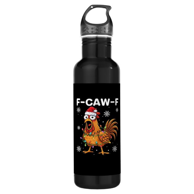 Garrafa Funny F-Caw-F Christmas Chicken Classic (Frente)