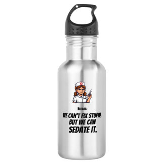 Garrafa Funny Nurse Stainless Steel Water Bottle 