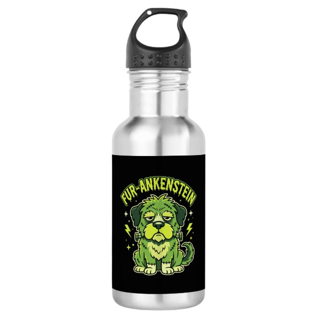 Garrafa Fur-Ankenstein Engraçado Cão Frankenstein Hallowee (Frente)