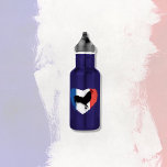 Garrafa Gallic Rooster 2<br><div class="desc">Design original. Um coração tricolor e um galho.</div>