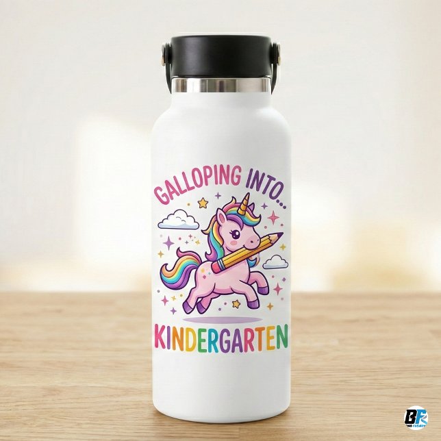 Garrafa Galloping Into Kindergarten Magical Rainbow Unicor (Criador carregado)