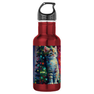 Garrafa Gatinho de Natal Fofo