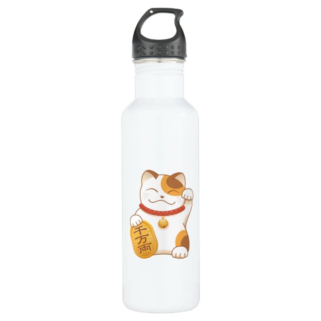 Garrafa Gato de chita afortunado japonês, Maneki Neko (Frente)