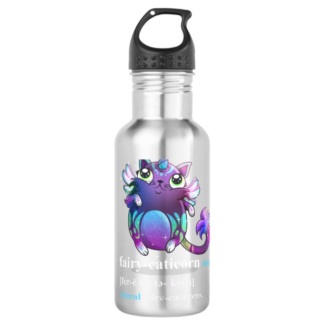 Garrafa "gato-gato-unicórnio" (Frente)