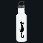 Garrafa Gato Preto e Branco Seguindo | Engraçado Tuxedo Ca<br><div class="desc">Mantenha-se hidratado e reduza o lixo plástico com esta garrafa de água reutilizável de tuxedo gato legal. Esta garrafa de água fedorenta faz um presente perfeito para amantes de gatos. Visite o Doodle World de Jenn para mais designs de animais brancos e mais produtos com este engraçado gato preto e...</div>