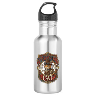 Garrafa Gato Steampunk Vintage Steampunk Gato