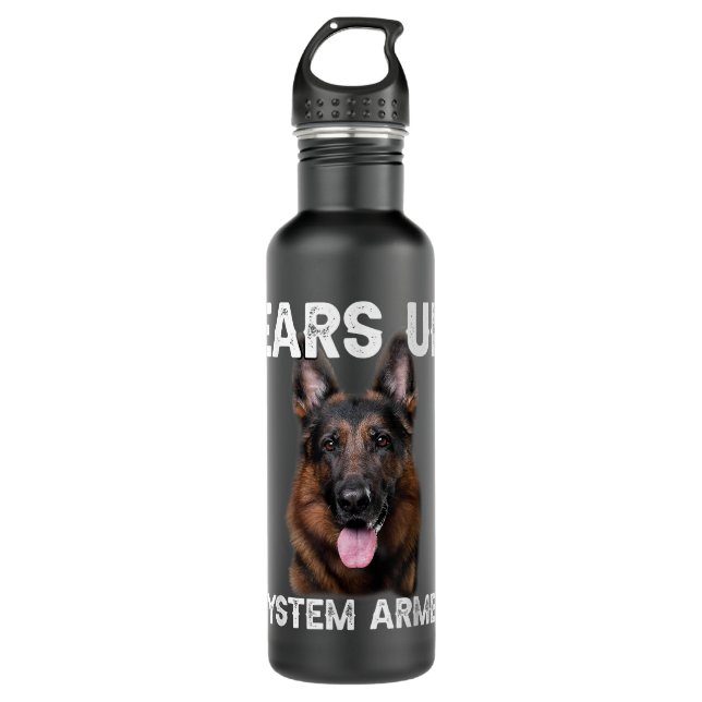 Garrafa German Shepherd Dog Ears Up System Armed (Frente)