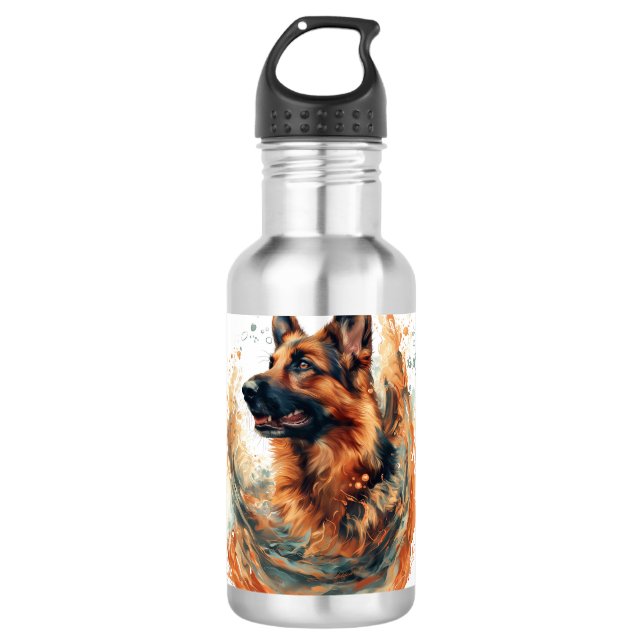 Garrafa German shepherd na Elegância Oceânica (Frente)