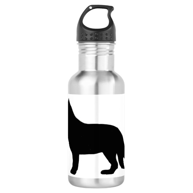 Garrafa german shepherd preto (Frente)