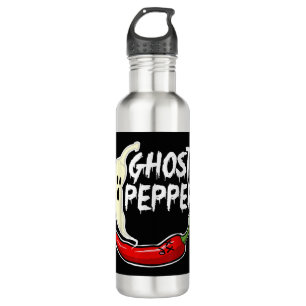 Garrafa Ghost Pepper Funny Spicy Hot Halloween Peppe