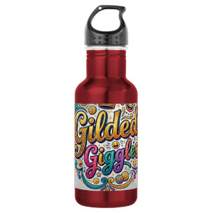 Garrafa Gilded Giggles – Tipografia de Humor Luxuoso T-Shi