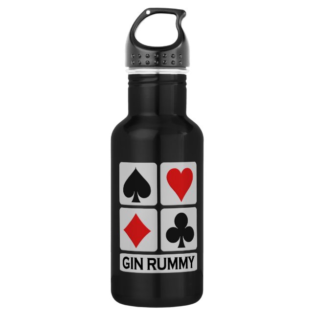 Garrafa Gin Rummy Player personalizado (Frente)