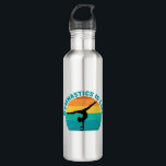 Garrafa ginástica é a bela ginasta Sunset<br><div class="desc">A ginástica é a Vida. Bonito presente de ginasta por pôr do sol com um belo fundo colorido atrás de uma mulher que faz uma bonito estante com as partes.</div>