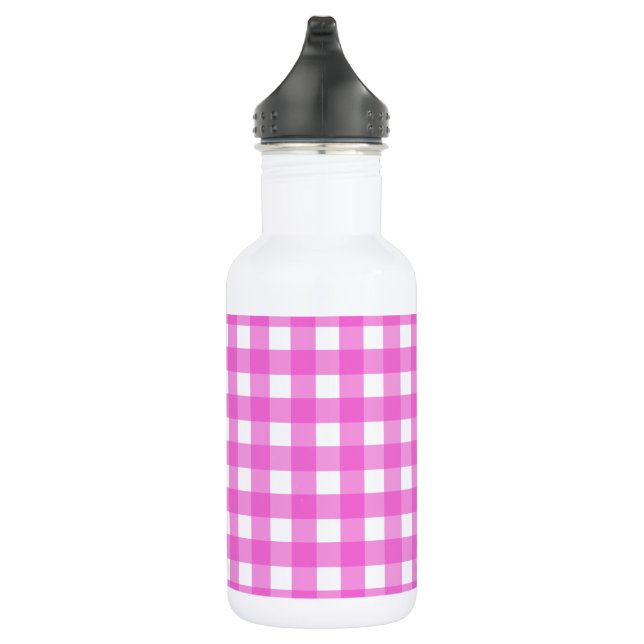 Garrafa Gingham rosa (Direita)