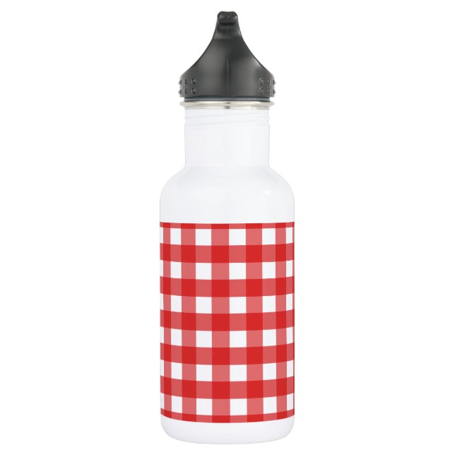 Garrafa Gingham vermelho e branco (Direita)