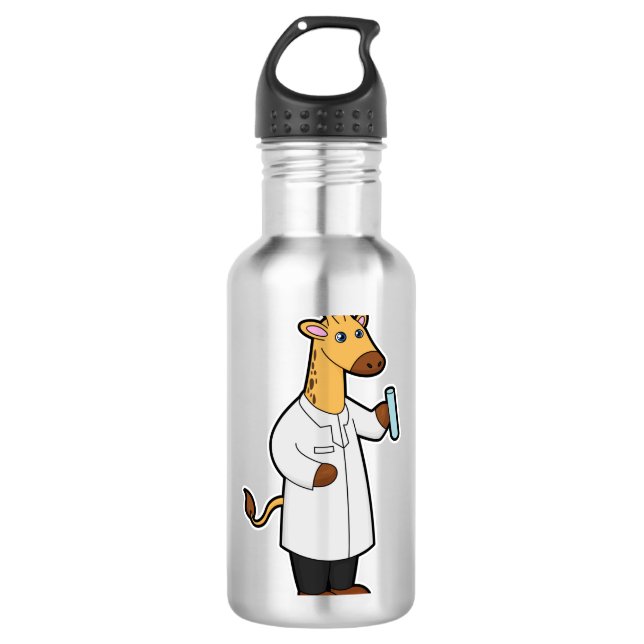 Garrafa Girafa como Médica com Tubo de Ensaio (Frente)