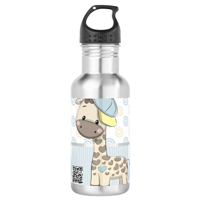 Garrafa Girafa de Bebê Cartoon Personalizada (Frente)