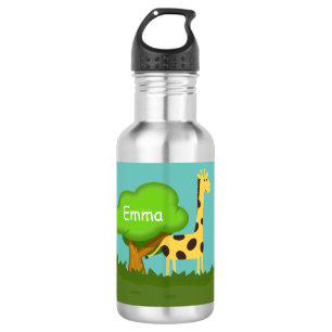Garrafa Girafa Fofa Colorida Desenho Personalizado
