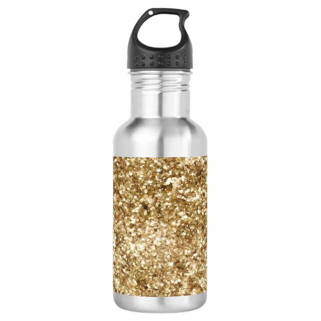 Garrafa Glitter Confetti Dourado (Frente)