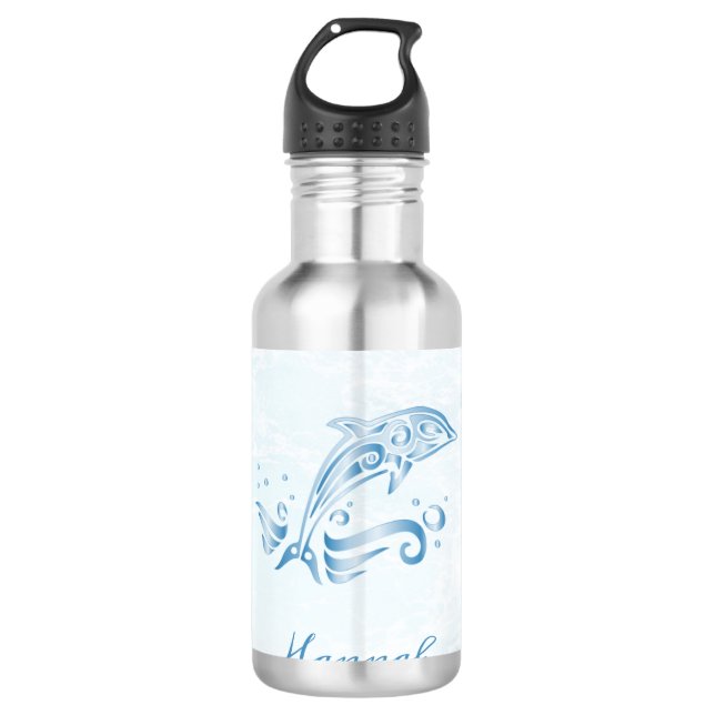 Garrafa Golfinho Azul Personalizado (Frente)