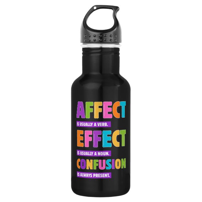 Garrafa Gramática de Afetação vs Efeito - Oferta Engraçada (Frente)