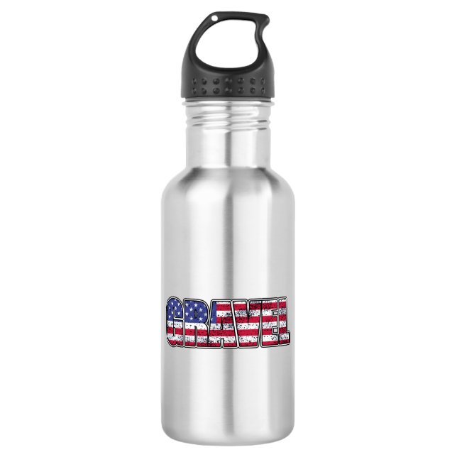 Garrafa Gravel Cycling American Flag (Frente)
