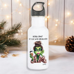 Garrafa Grumpy Green Furry Women ama café<br><div class="desc">Mulheres Grumpy De Furto Verde Adoram Uma Garrafa De Água De Aço Ilegal Café. Uma garrafa divertida e festiva para o feriado, perfeita para a garota que é igual, Grumpy e cafeína! Apresentando uma design divertida que combina humor de férias com amor por café, é o companheiro máximo para as...</div>