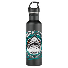 Garrafa Grunge Waterbottle da cerceta da cidade do tubarão
