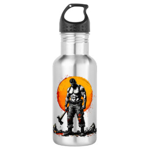 Garrafa guerreiro barbárie fantasia medieval força do humm