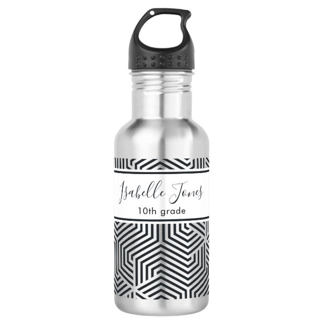 Garrafa guião geométrica na moda personalizada (Frente)
