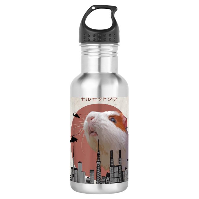 Garrafa Guineapigzilla Funny Guiné Pig Gift (Frente)