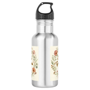 Garrafa Guirlanda Floral Personalizada para Avó