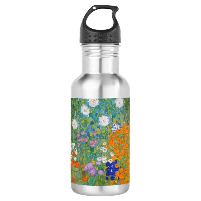 Garrafa Gustav Klimt - Jardim Flor (Frente)