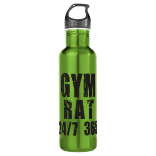 Garrafa Gym Rat - 24/7 365 - Construção de bases