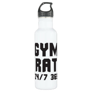 Garrafa Gym Rat - 24/7 365 - Construção de bases