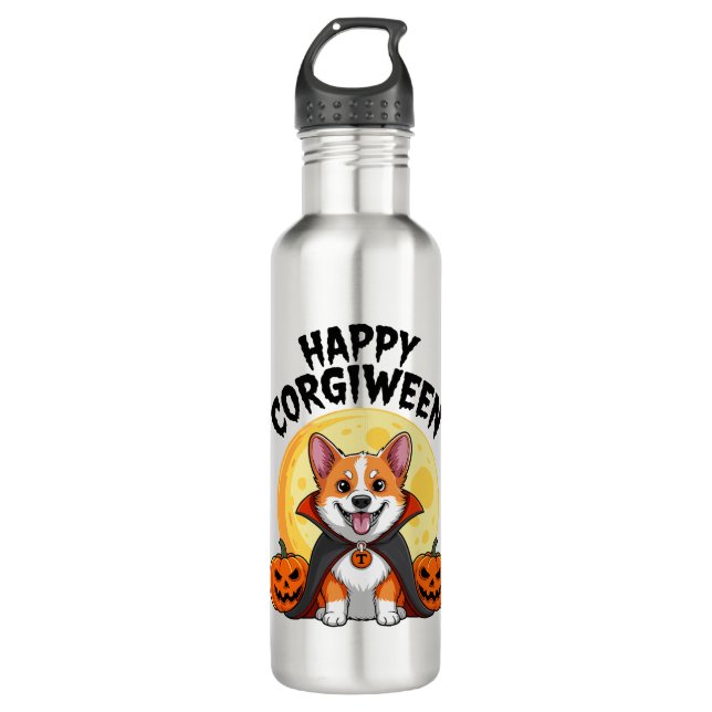 Garrafa Halloween Corgiwing, Spooky Corgi Dog (Frente)