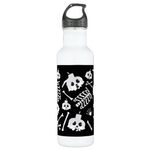 Garrafa Halloween Skeleton Skull Bones