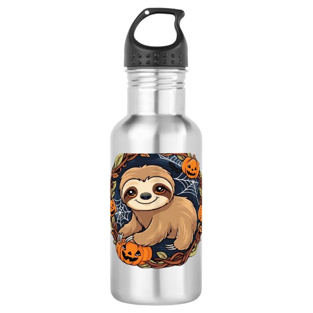 Garrafa Halloween, Sloth, 31 de outubro, aula de Ação de G (Frente)